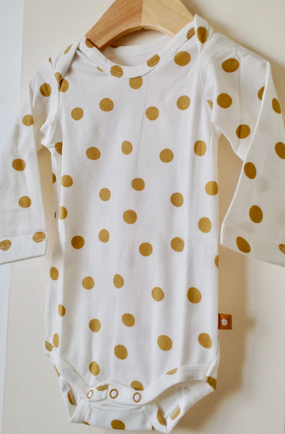 Long-sleeved Gold Dot Onesie